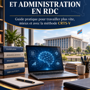 Couverture du guide Intelligence artificielle et administration en RDC, méthode CRTS-V, par Cyrille Mulomba Kajima.
