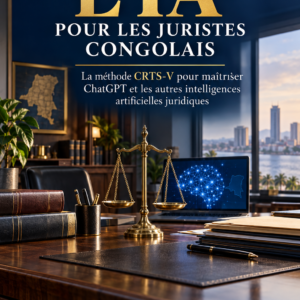 Couverture du Manuel de l’IA pour les juristes congolais, méthode CRTS-V, par Cyrille Mulomba Kajima.